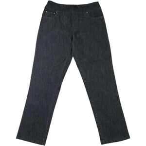 Blair Women’s Dark Wash Stretch Denim Jeans Size 12 Petite Straight Leg